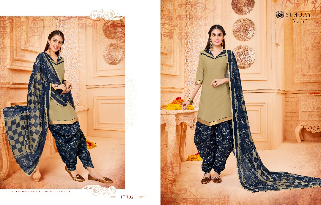 Sunday Patiala-17 17001 To 17018 Series By Rani Print Beautiful Colorful Stylish Fancy Pretty Party Wear Casual Wear Occasional Wear Printed Dresses At Wholesale Price