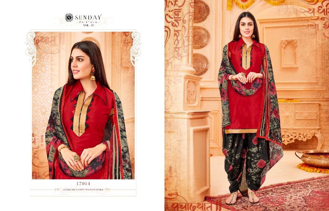 Sunday Patiala-17 17001 To 17018 Series By Rani Print Beautiful Colorful Stylish Fancy Pretty Party Wear Casual Wear Occasional Wear Printed Dresses At Wholesale Price