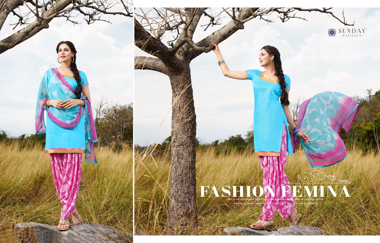 Sunday Patiyala-16 16001 To 16018 Series By Rani Print Indian Traditional Beautiful Colorful Party Wear Casual Wear Occasional Wear Printed Cotton Dresses At Wholesale Price