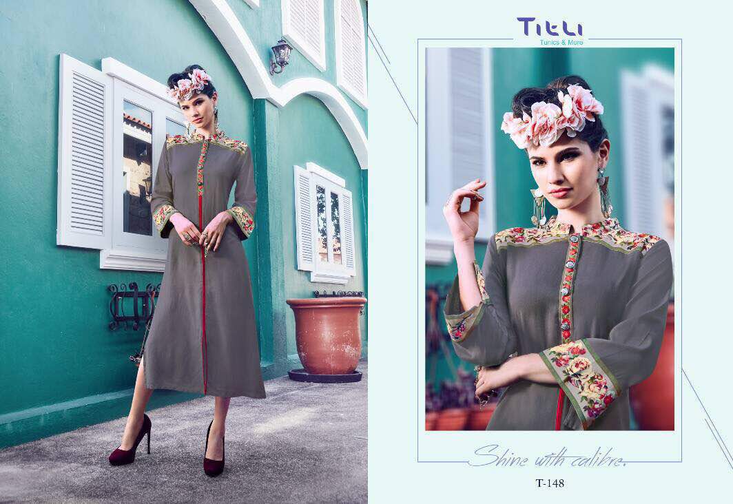 Titli 141 Series By Titli Beautiful Stylish Colorful Pretty Party Wear Occasional Wear Casual Wear Digital Print Kurti At Wholesale Price