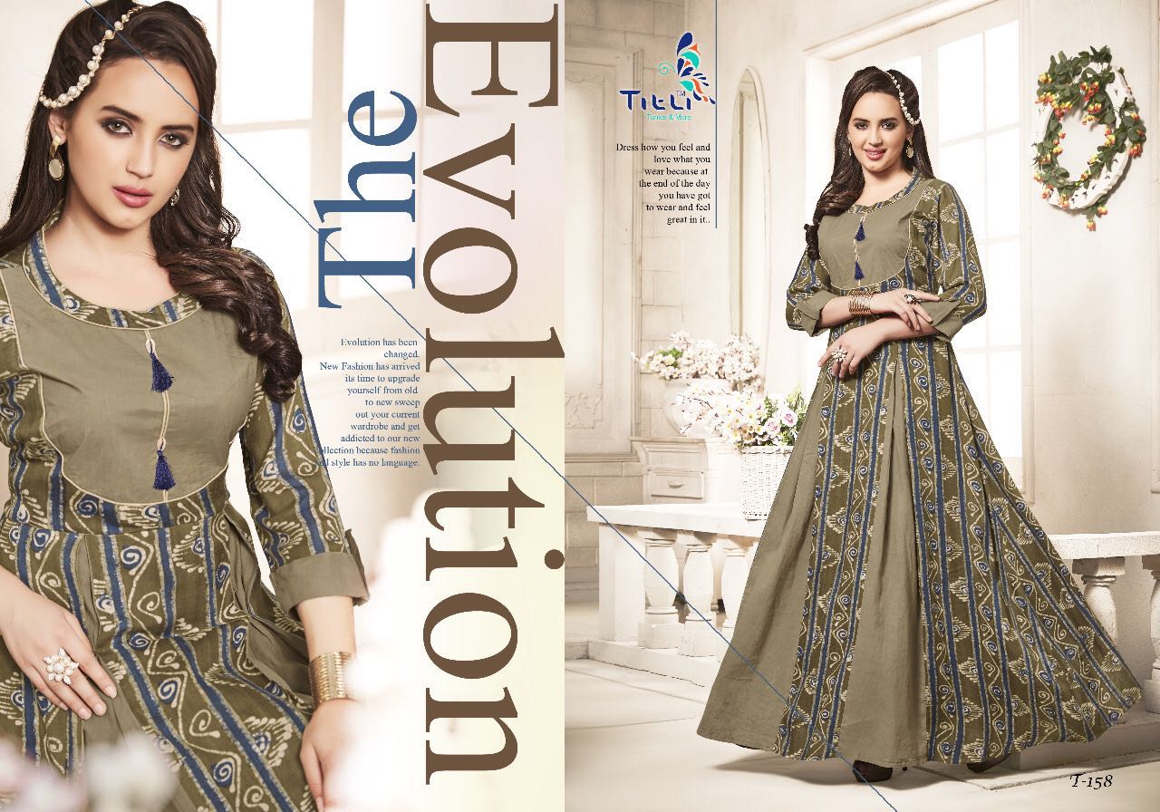 Titli Vol-1 By Titli 158 To 165 Series Designer Stylish Colorful Fancy Beautiful Party Wear & Ethnic Wear Rayon Printed Kurtis At Wholesale Price