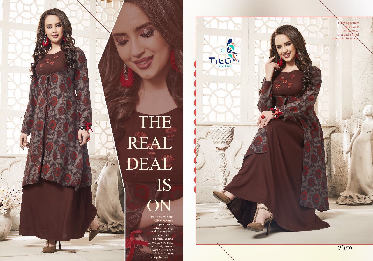 Titli Vol-1 By Titli 158 To 165 Series Designer Stylish Colorful Fancy Beautiful Party Wear & Ethnic Wear Rayon Printed Kurtis At Wholesale Price
