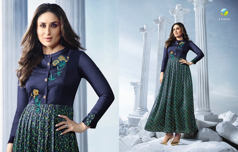 Tumbaa Bebo Vol-2 By Vinay Fashion 33901 To 33910 Series Designer Stylish Beautiful Fancy Colorful Party Wear & Ethnic Wear Georgette Silk Kurtis At Wholesale Price