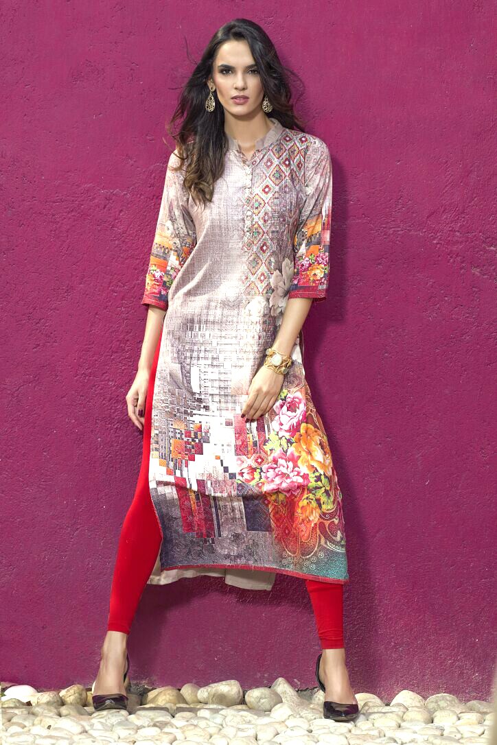 Urbanari By Arena Fashions Western Beautiful Designer Floral Digital Printed Casual Wear Ready To Wear Western Wear Rayon Kurtis At Wholesale Price