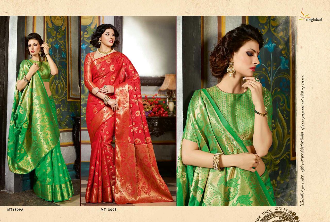 Utsav By Meghdoot Indian Stylish Traditional Wear Beautiful Colorful Fancy Party Wear & Occasional Wear Bangalori Silk Sarees At Wholesale Price