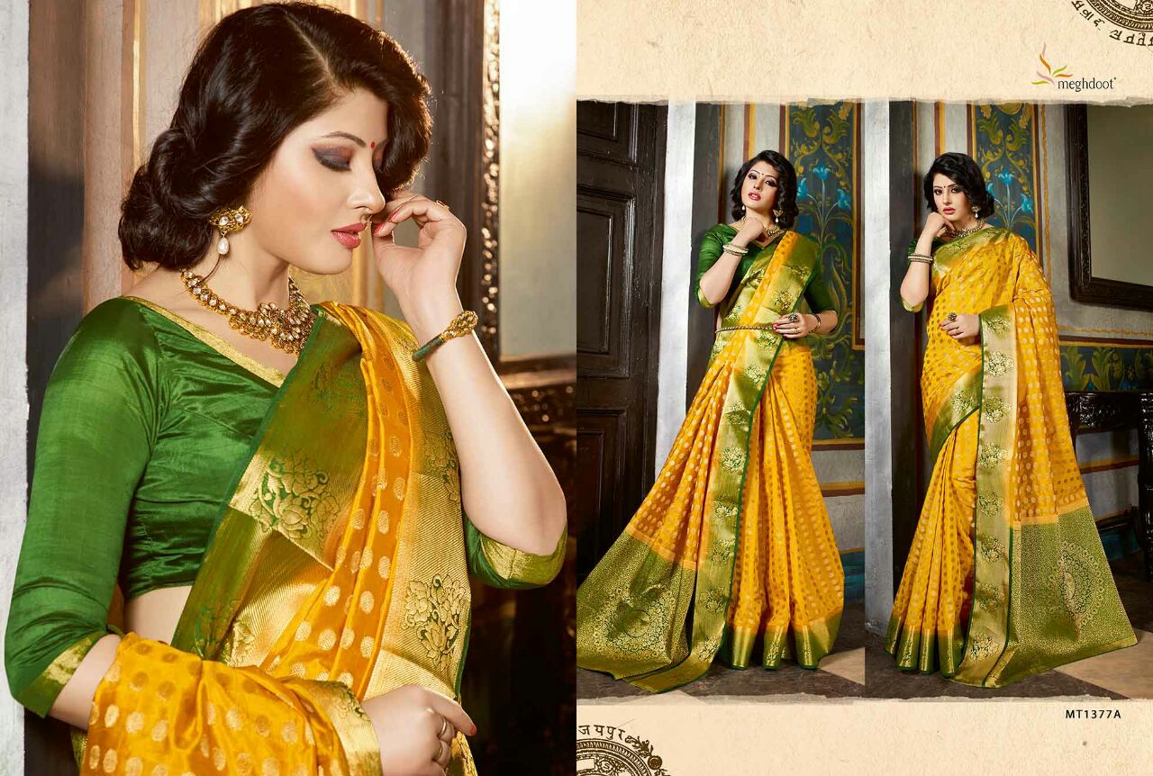 Utsav By Meghdoot Indian Stylish Traditional Wear Beautiful Colorful Fancy Party Wear & Occasional Wear Bangalori Silk Sarees At Wholesale Price