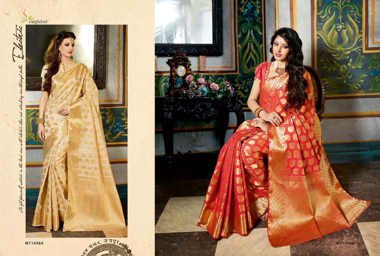 Utsav By Meghdoot Indian Stylish Traditional Wear Beautiful Colorful Fancy Party Wear & Occasional Wear Bangalori Silk Sarees At Wholesale Price