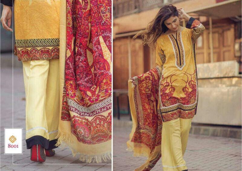 Vintage 8001 To 8008 Series By Kvc Beautiful Embroidered Stylish Colourful Party Wear Occasional Wear Casual Wear Printed Cotton Dresses At Wholesale Price