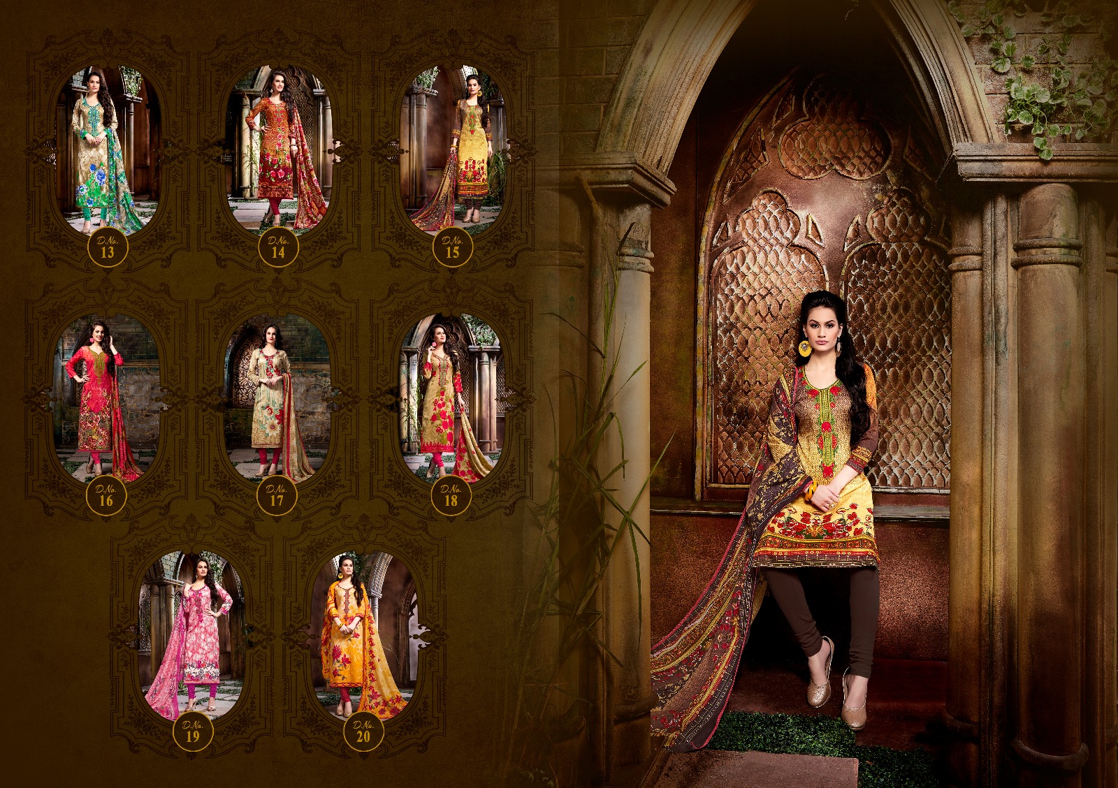 Vintage By M.pankaj Fashion 13 To 20 Series Beautiful Stylish Designer Printed And Embroidered Party Wear Casual Wear Ethnic Wear Cotton Satin Dresses At Wholesale Price
