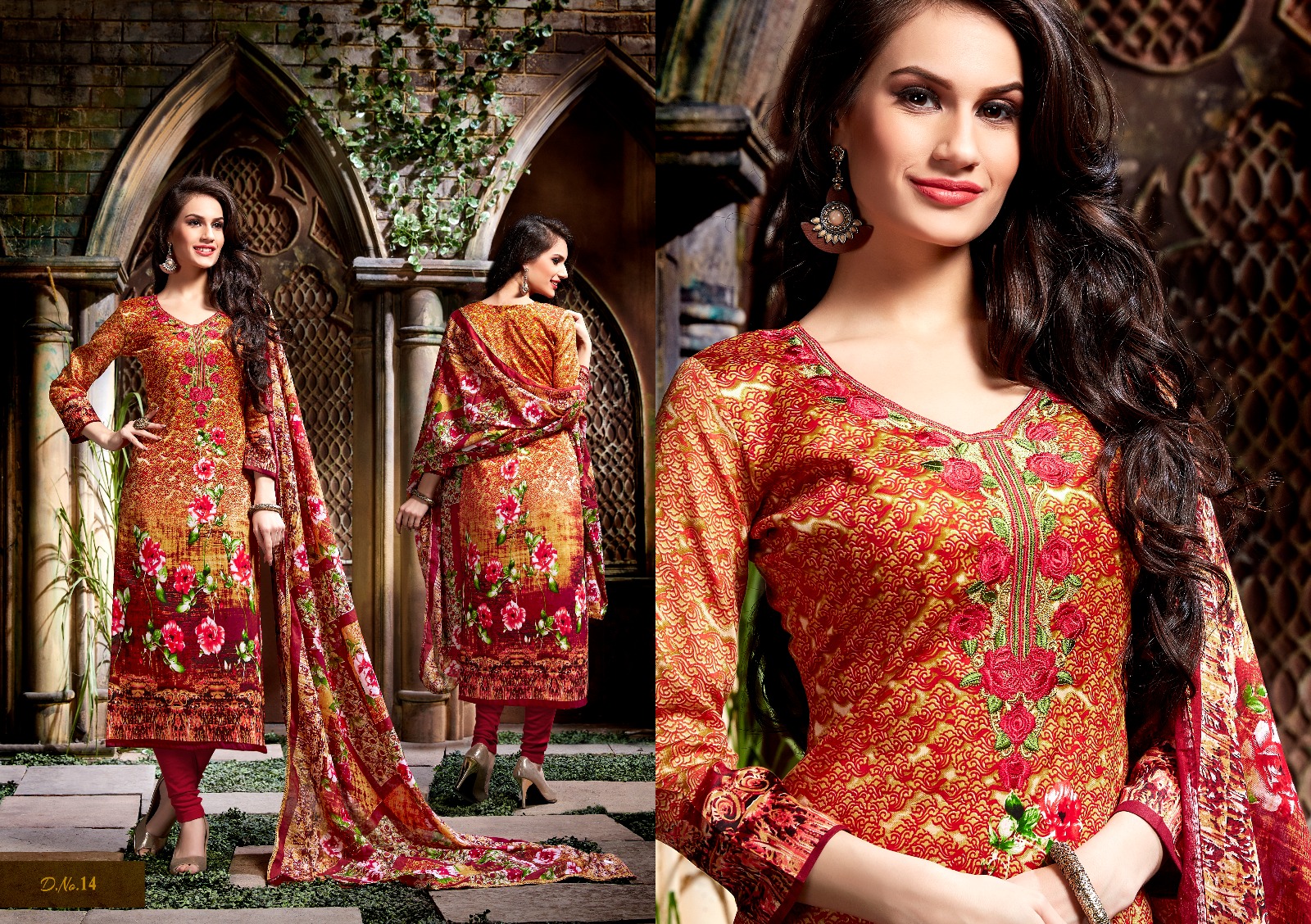 Vintage By M.pankaj Fashion 13 To 20 Series Beautiful Stylish Designer Printed And Embroidered Party Wear Casual Wear Ethnic Wear Cotton Satin Dresses At Wholesale Price