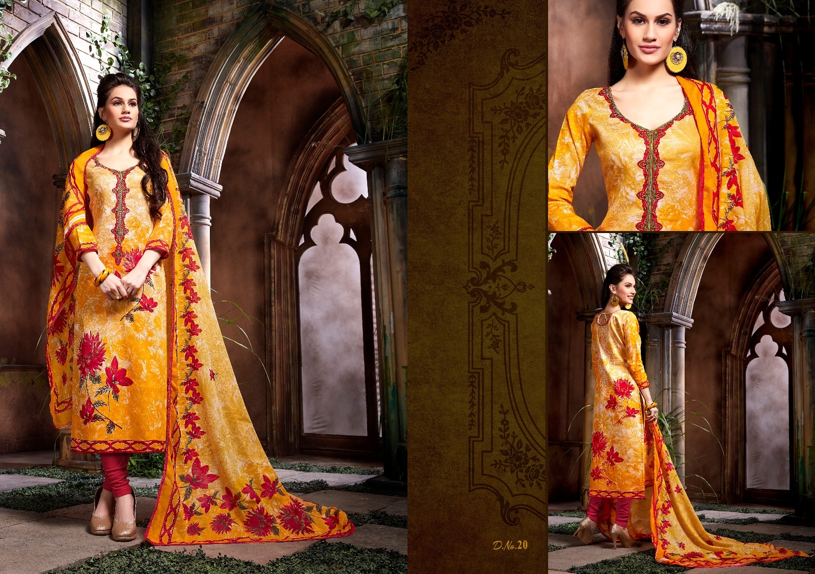 Vintage By M.pankaj Fashion 13 To 20 Series Beautiful Stylish Designer Printed And Embroidered Party Wear Casual Wear Ethnic Wear Cotton Satin Dresses At Wholesale Price