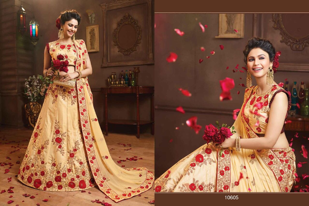 Wedding Season By Riddhoo Fashion 10601 To 10608 Series Designer Wedding Collection Beautiful Stylish Fancy Colorful Party Wear & Occasional Wear Georgette Embroidered Lehengas At Wholesale Price
