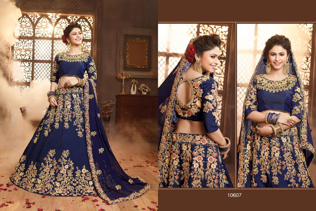 Wedding Season By Riddhoo Fashion 10601 To 10608 Series Designer Wedding Collection Beautiful Stylish Fancy Colorful Party Wear & Occasional Wear Georgette Embroidered Lehengas At Wholesale Price