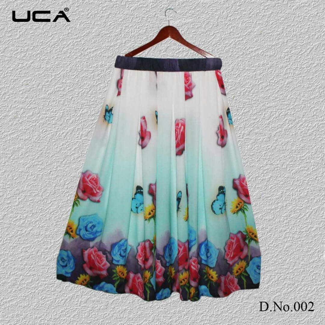 Western Skirt Vol-8 By Uca Western Beautiful Colourful Stylish Designer Floral Printed Casual Wear Western Wear Ready To Wear Georgette Skirts At Wholesale Price