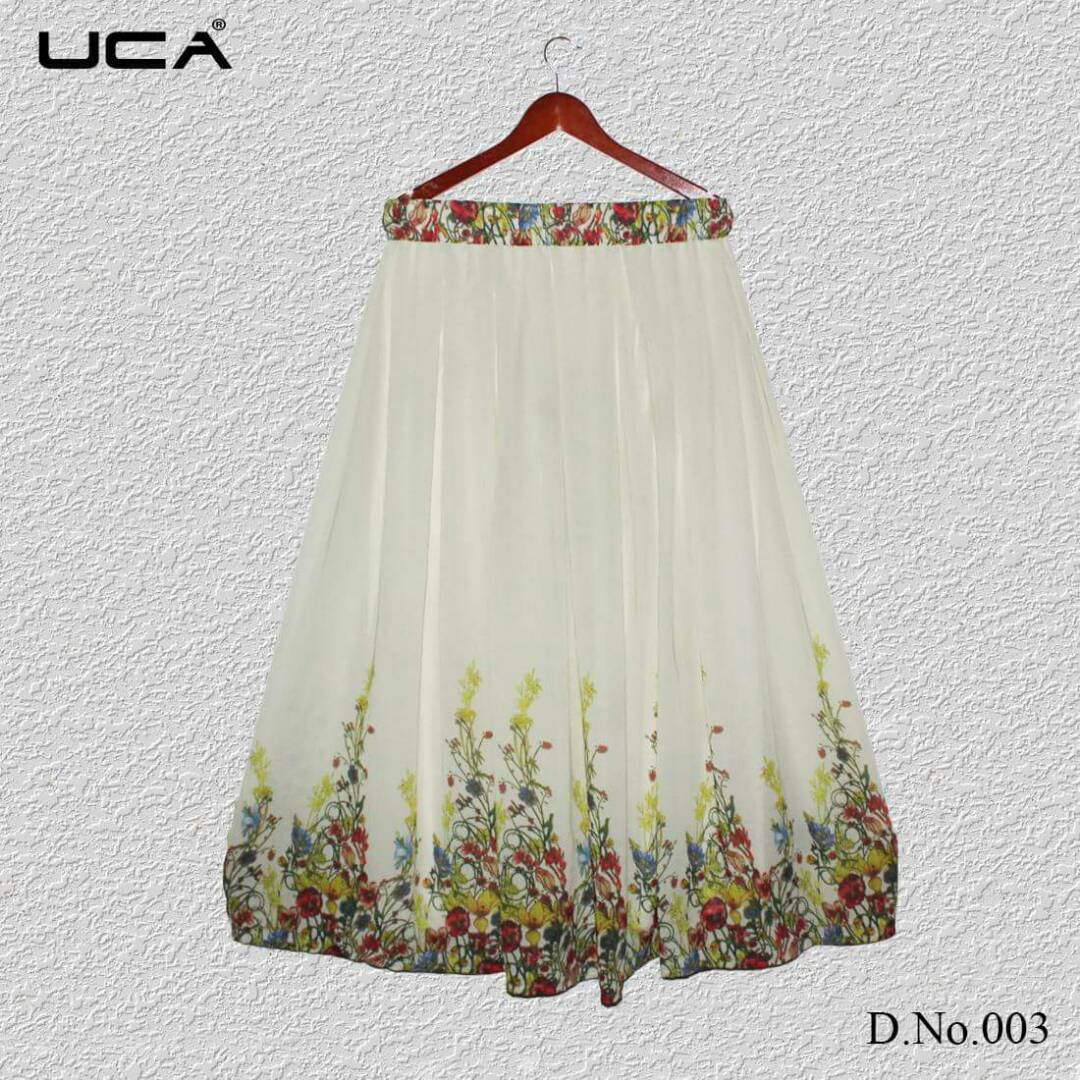 Western Skirt Vol-8 By Uca Western Beautiful Colourful Stylish Designer Floral Printed Casual Wear Western Wear Ready To Wear Georgette Skirts At Wholesale Price