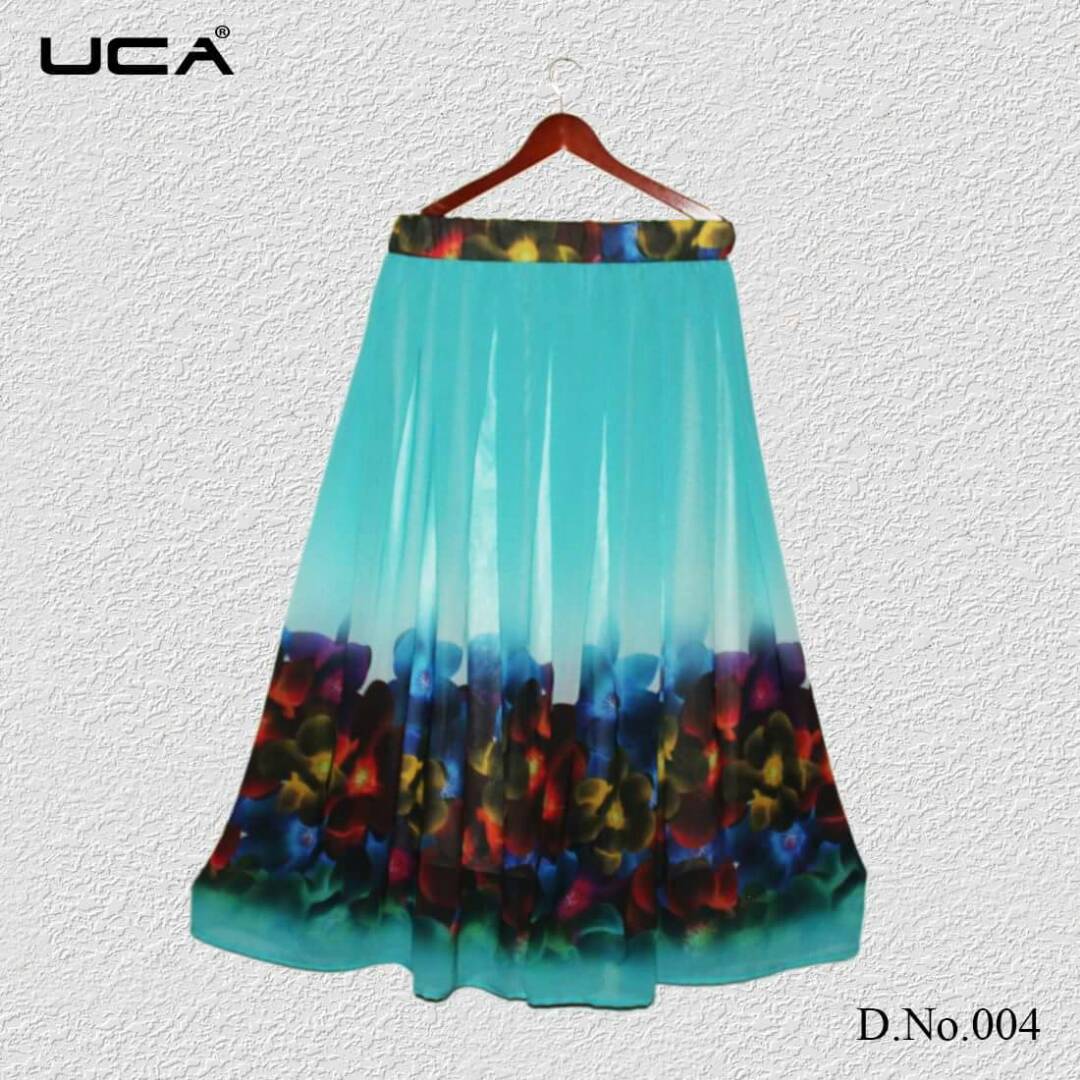 Western Skirt Vol-8 By Uca Western Beautiful Colourful Stylish Designer Floral Printed Casual Wear Western Wear Ready To Wear Georgette Skirts At Wholesale Price