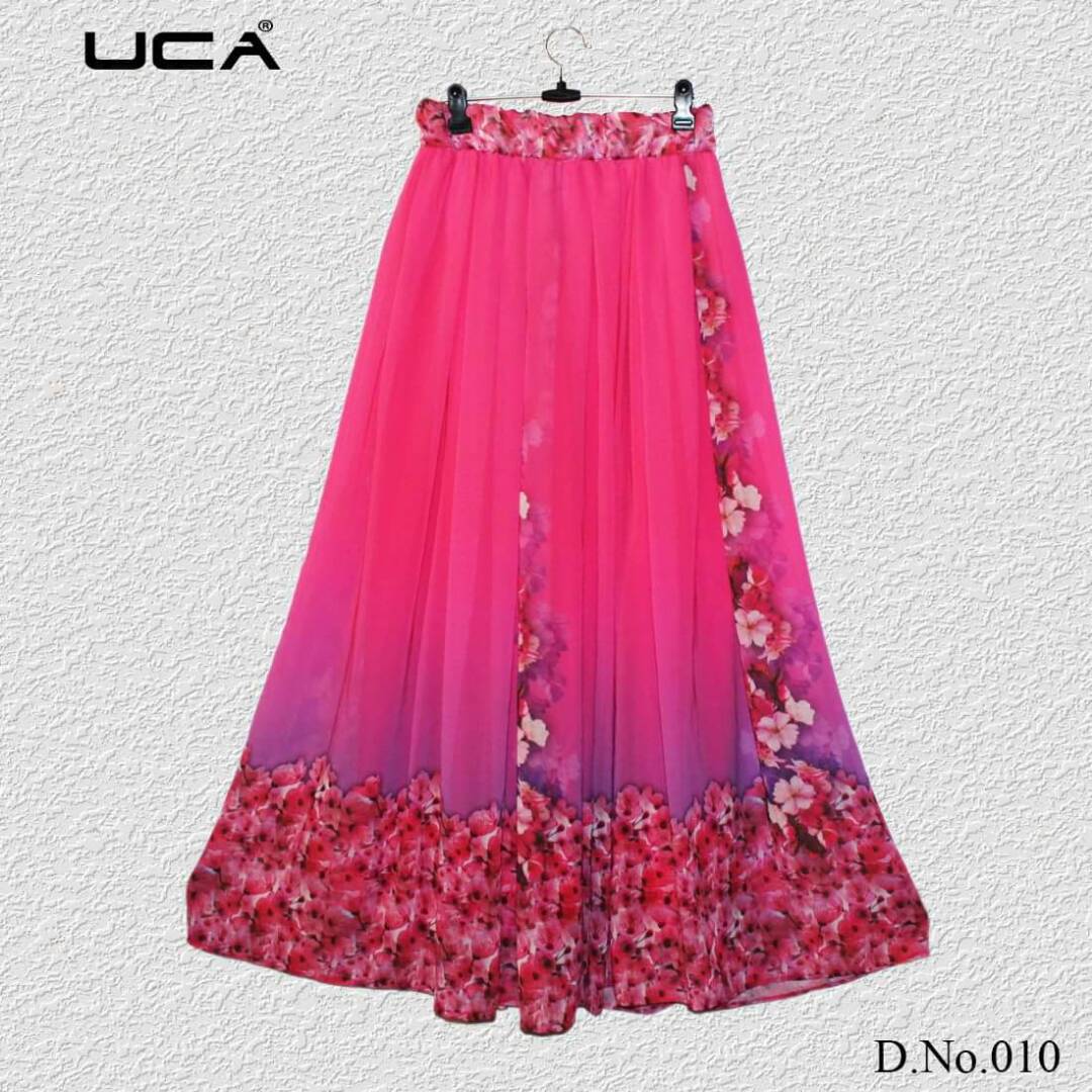 Western Skirt Vol-8 By Uca Western Beautiful Colourful Stylish Designer Floral Printed Casual Wear Western Wear Ready To Wear Georgette Skirts At Wholesale Price