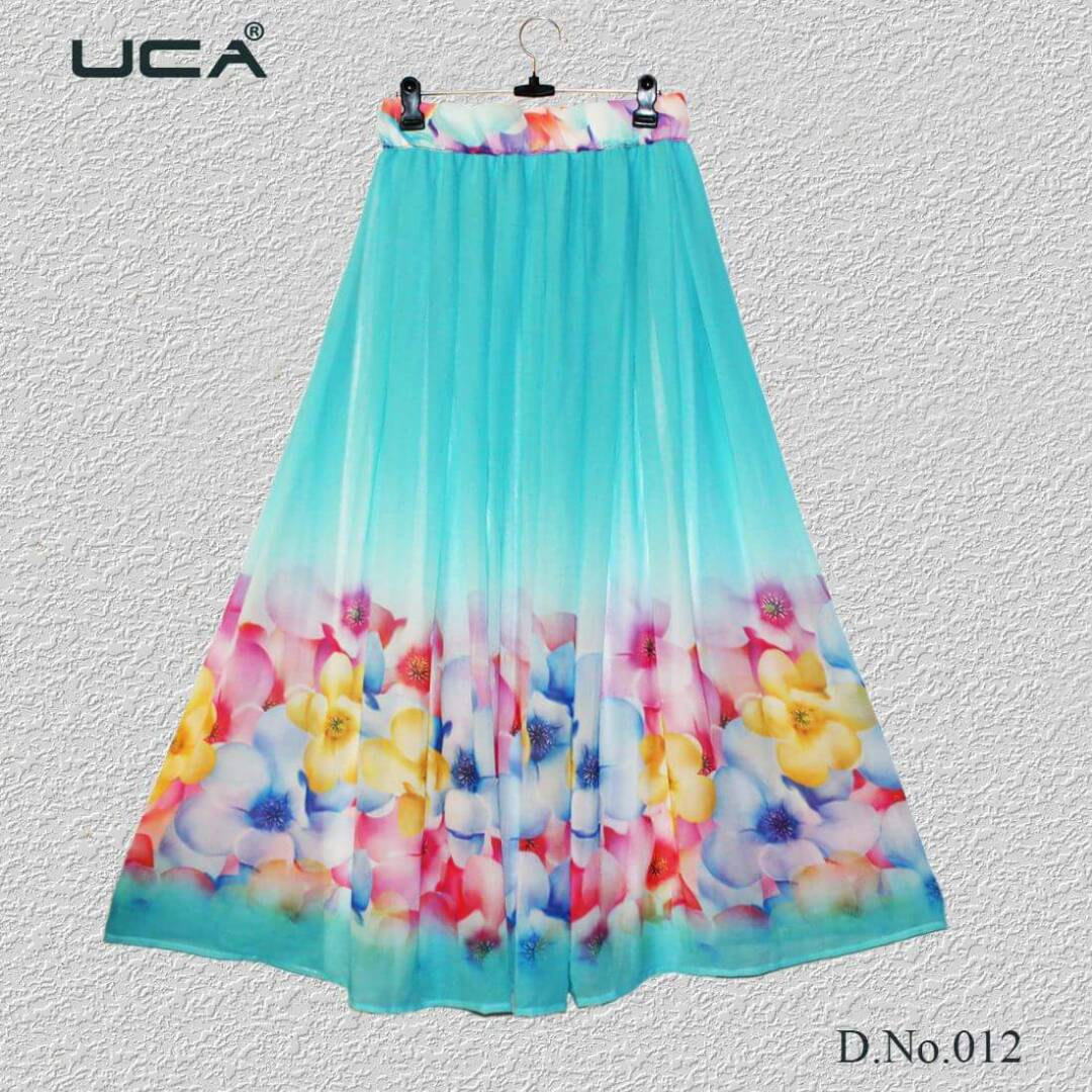 Western Skirt Vol-8 By Uca Western Beautiful Colourful Stylish Designer Floral Printed Casual Wear Western Wear Ready To Wear Georgette Skirts At Wholesale Price