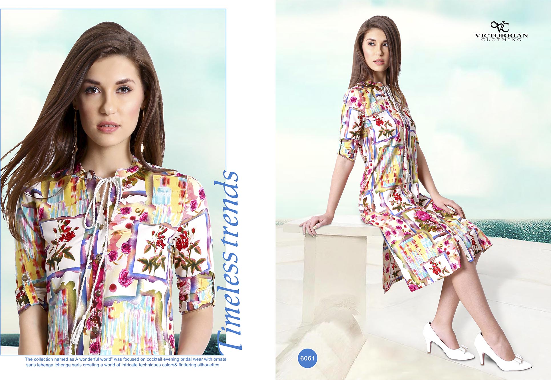 Wings By Victorian Clothing 6058 To 6065 Series Beautiful Stylish Designer Printed Casual Wear Crape Kurtis At Wholesale Price