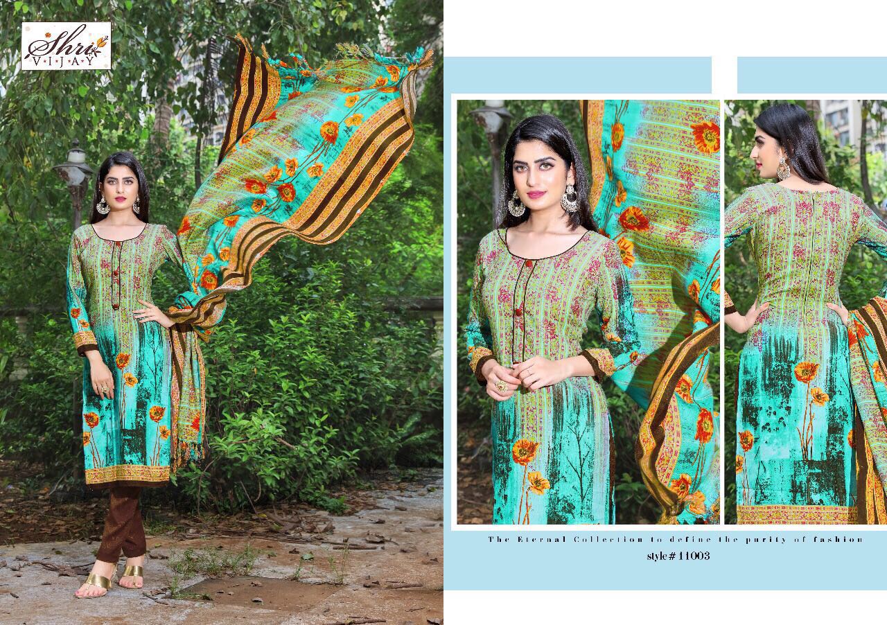 Winter Queen By Shri Vijay 11001 To 11010 Series Beautiful Pakistani Suits Colorful Fancy Ethnic Wear Suits & Casual Wear Pashmina Printed Dresses At Wholeasle Price