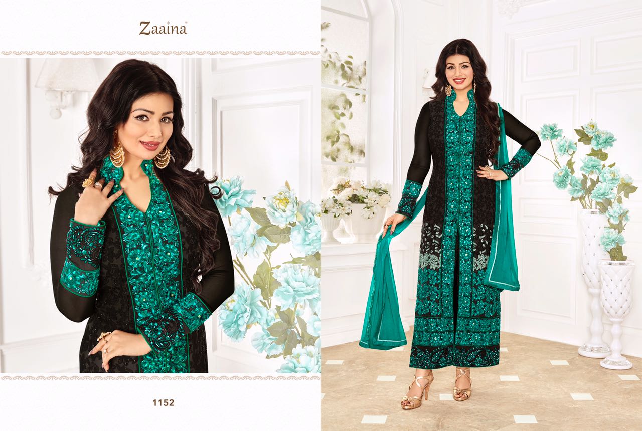 Zaaina Vol-6 By Khwaab 1145 To 1154 Series Bollywood Beautiful Stylish Designer Embroidered Party Wear Georgette Dresses At Wholesale Price