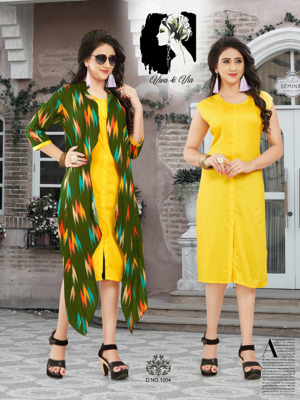 Zenab By Viva & Via 1001 To 1006 Series Stylish Colorful Fancy Beautiful Party Wear & Ethnic Wear Rayon Printed & Dyed Kurtis At Wholesale Price