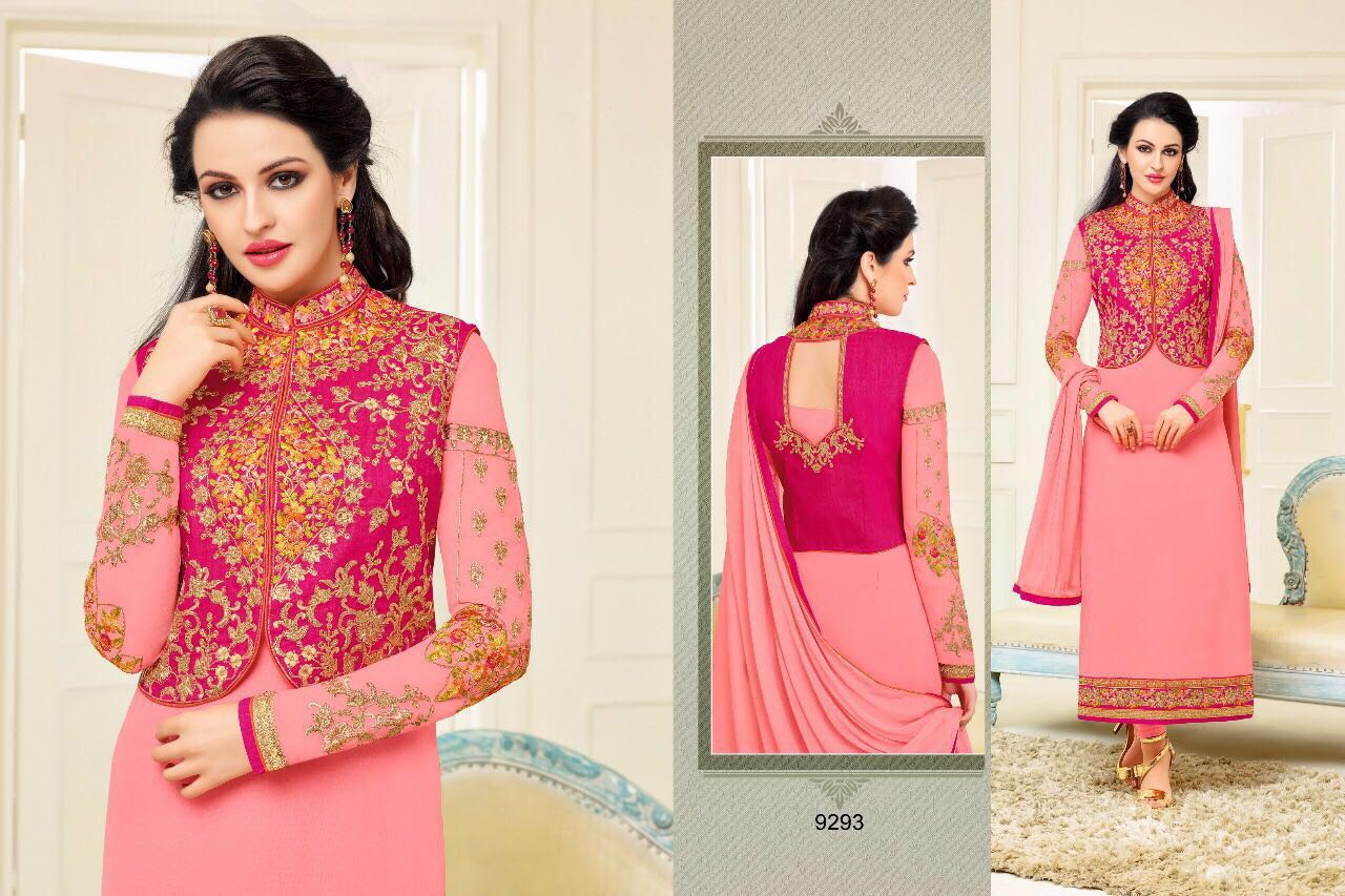 Zisa Vol-44 By Meera Trendz 9291 To 9295 Series Indian Designer Beautiful Wedding Collection Party Wear & Occasional Wear Georgette Dresses At Wholesale Price