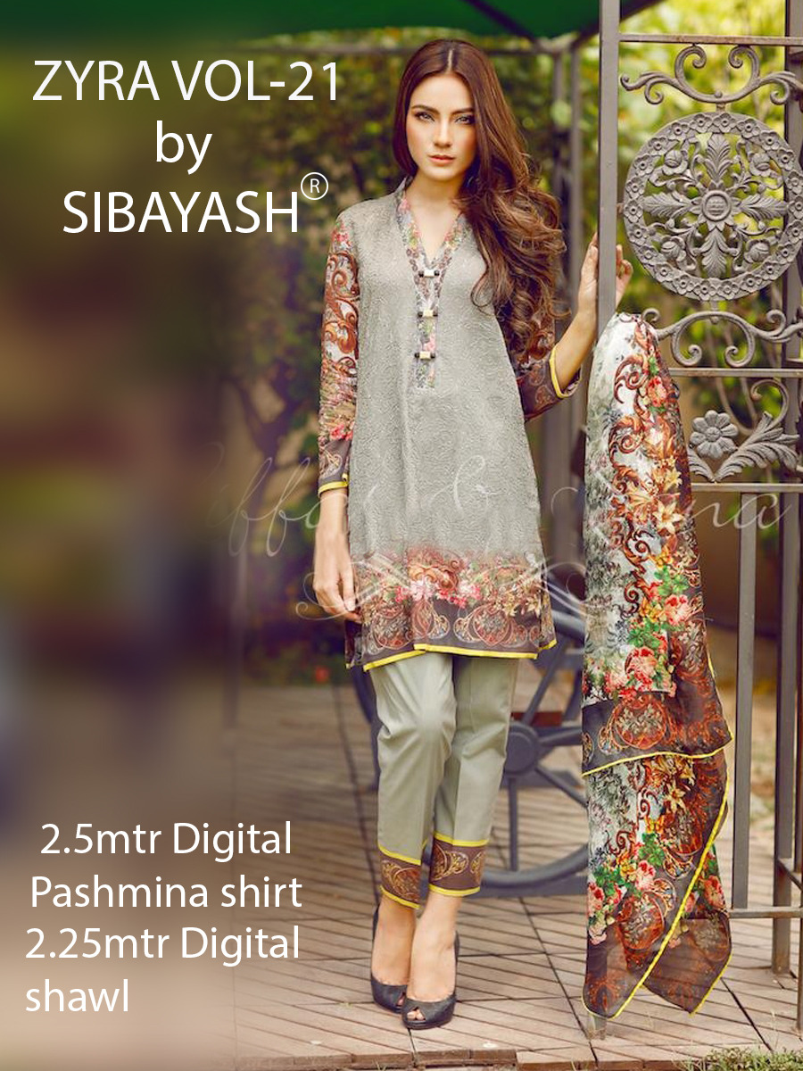 Zyra Vol-21 By Sibayash 01 To 09 Series Beautiful Pakistani Suits With Party Wear & Winter Wear Pashmina Digital Printed Dresses At Wholesale Price