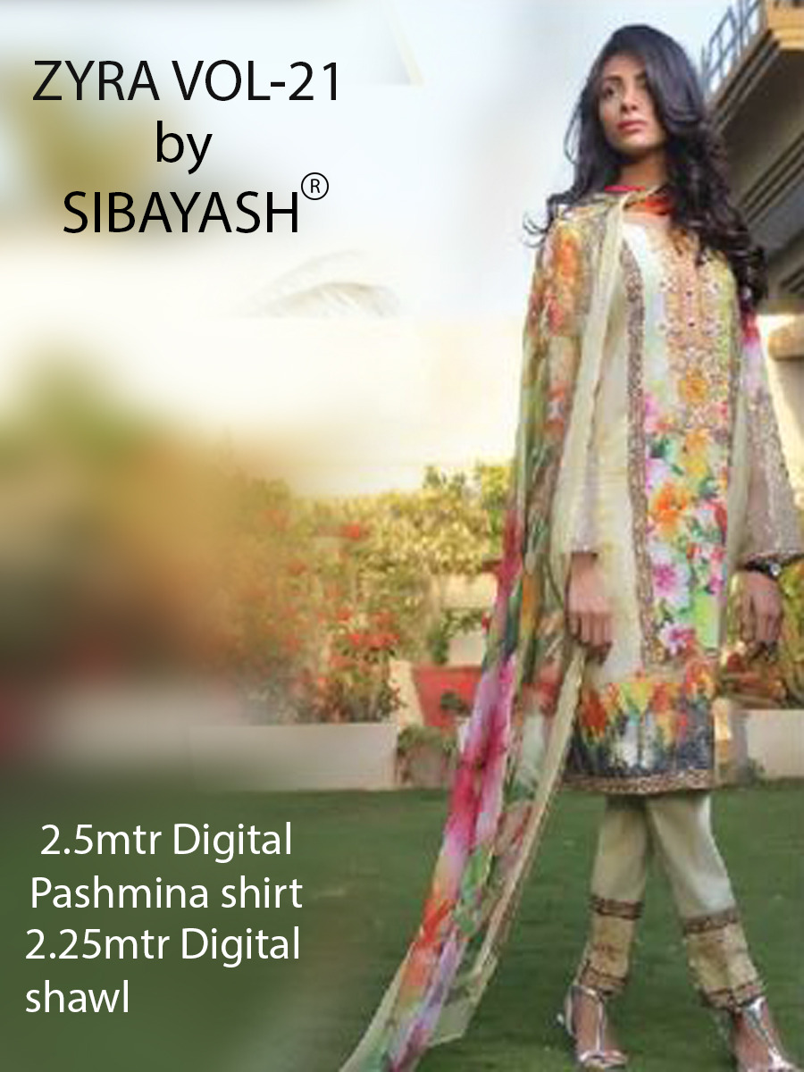 Zyra Vol-21 By Sibayash 01 To 09 Series Beautiful Pakistani Suits With Party Wear & Winter Wear Pashmina Digital Printed Dresses At Wholesale Price