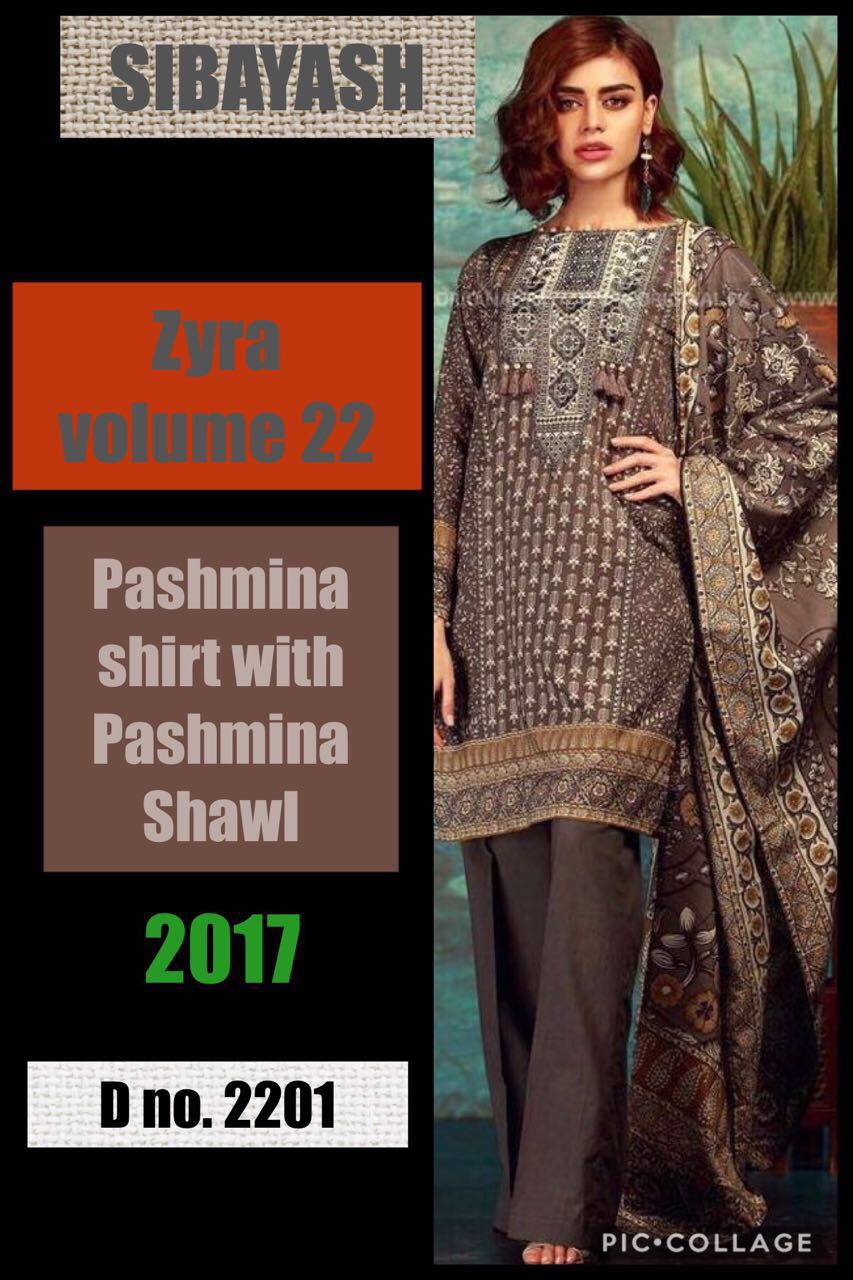 Zyra Vol-22 By Sibayash 2201 To 2208 Series Pakistani Suits Beautiful Stylish Colorful Fancy Party Wear & Winter Wear Pashmina Dresses At Wholesale Price
