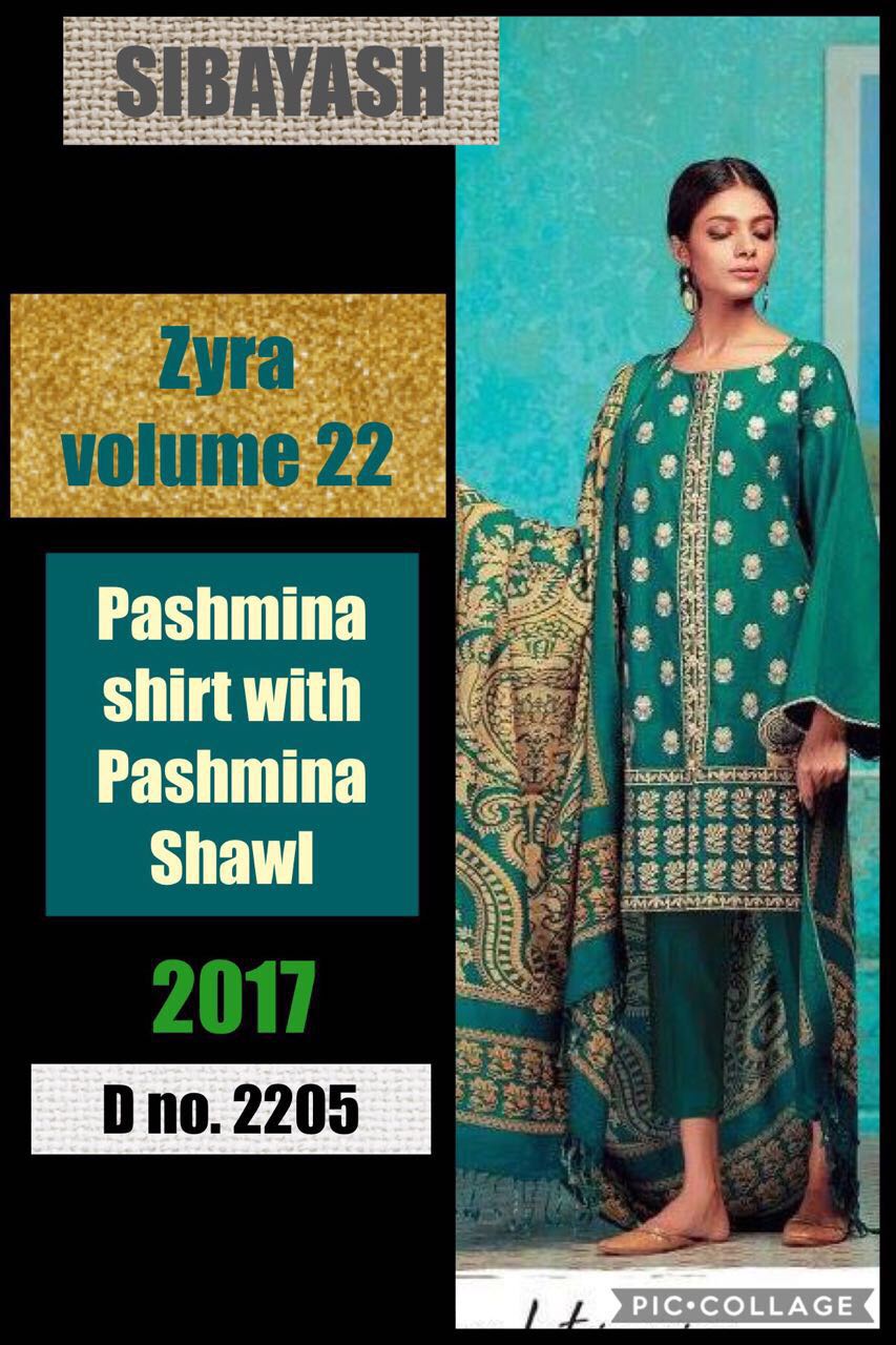 Zyra Vol-22 By Sibayash 2201 To 2208 Series Pakistani Suits Beautiful Stylish Colorful Fancy Party Wear & Winter Wear Pashmina Dresses At Wholesale Price