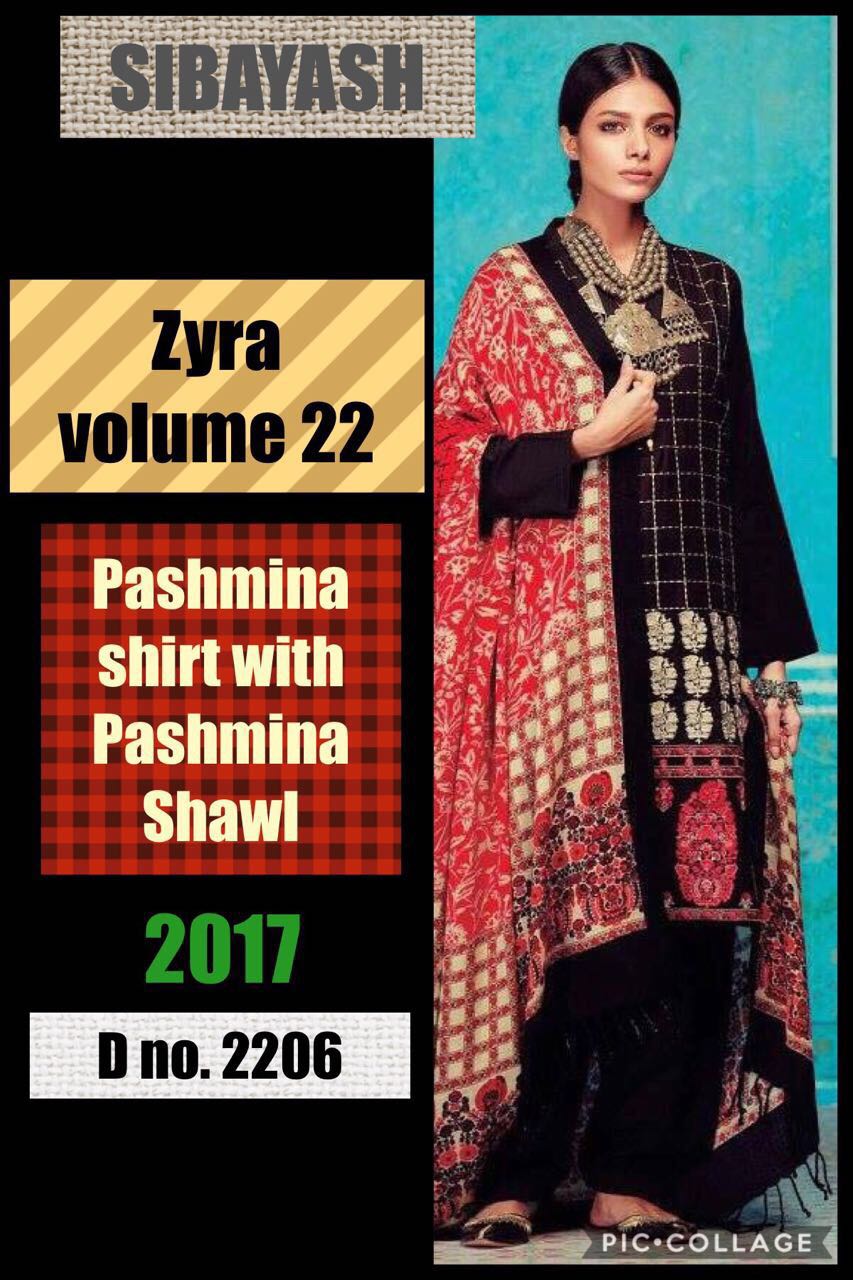 Zyra Vol-22 By Sibayash 2201 To 2208 Series Pakistani Suits Beautiful Stylish Colorful Fancy Party Wear & Winter Wear Pashmina Dresses At Wholesale Price