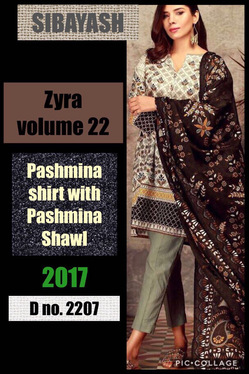 Zyra Vol-22 By Sibayash 2201 To 2208 Series Pakistani Suits Beautiful Stylish Colorful Fancy Party Wear & Winter Wear Pashmina Dresses At Wholesale Price