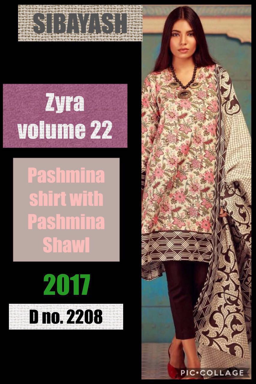 Zyra Vol-22 By Sibayash 2201 To 2208 Series Pakistani Suits Beautiful Stylish Colorful Fancy Party Wear & Winter Wear Pashmina Dresses At Wholesale Price