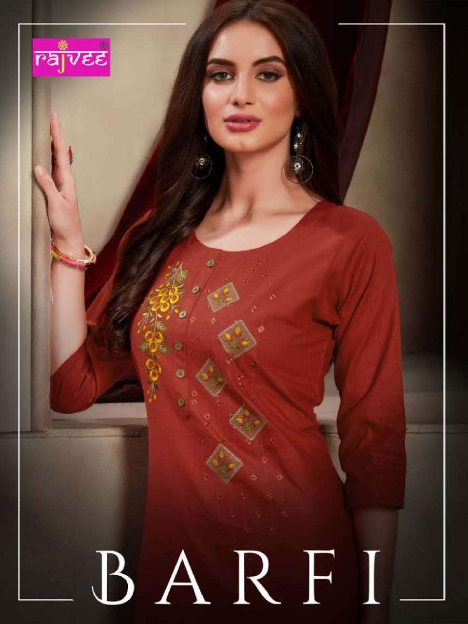 BARFI BY RAJVEE 8901 TO 8908 SERIES DESIGNER BEAUTIFUL COLORFUL STYLISH FANCY CASUAL WEAR & ETHNIC WEAR & READY TO WEAR COTTON PRINTED KURTIS AT WHOLESALE PRICE