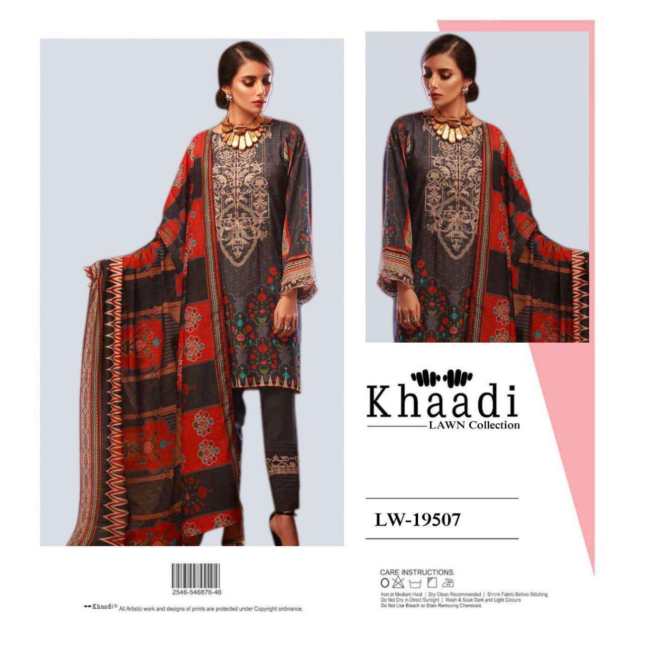 KHAADI LAWN COLLECTION BY FASHID WHOLESALE 19502 TO 19510 PAKISTANI SUITS BEAUTIFUL FANCY COLORFUL STYLISH PARTY