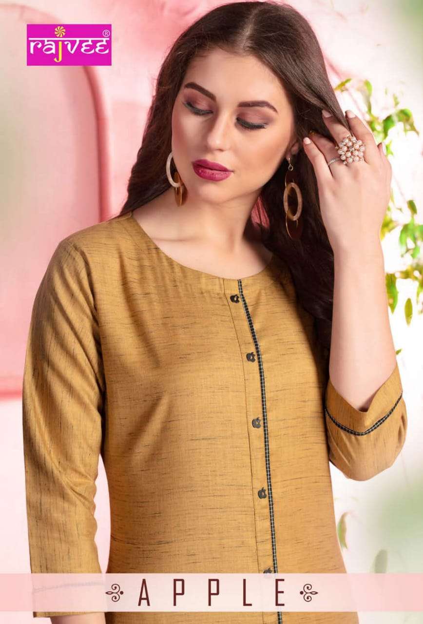 APPLE 5501 SERIES BY RAJVEE 9001 TO 9012 SERIES BEAUTIFUL STYLISH FANCY COLORFUL CASUAL WEAR & ETHNIC WEAR COTTON PRINTED KURTIS AT WHOLESALE PRICE