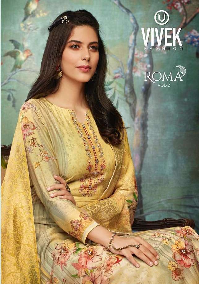 ROMA VOL-2 BY VIVEK FASHION 11701 TO 11708 SERIES DESIGNER SHARARA SUITS BEAUTIFUL STYLISH FANCY COLORFUL PARTY WEAR & OCCASIONAL WEAR PURE MUSLIN DIGITAL PRINTED DRESSES AT WHOLESALE PRICE
