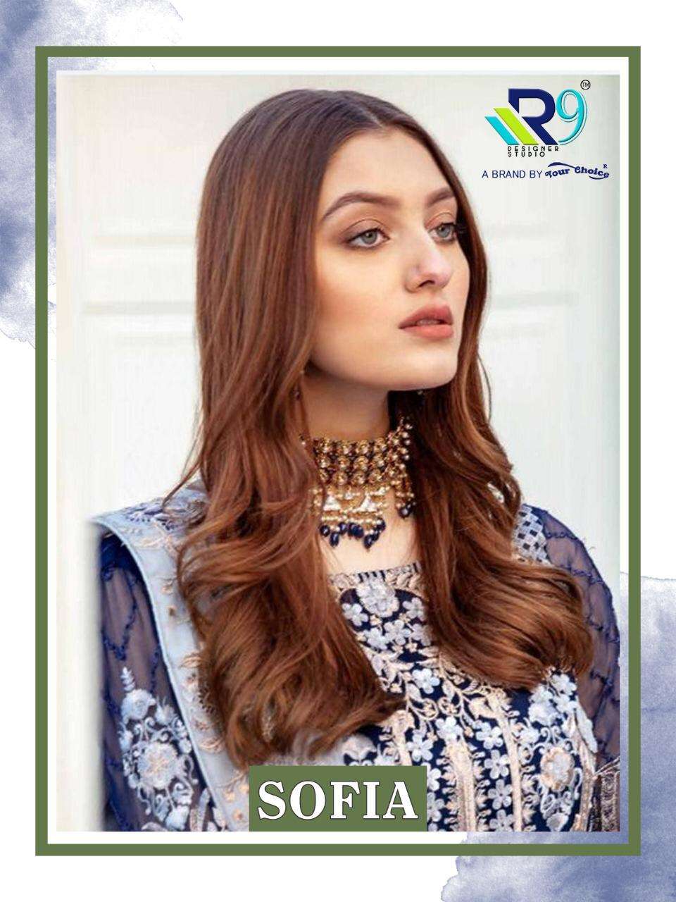 SOFIA BY R9 2100 TO 2103 SERIES BEAUTIFUL STYLISH SHARARA SUITS FANCY COLORFUL CASUAL WEAR & ETHNIC WEAR & READY TO WEAR NET WITH HEAVY EMBROIDERY DRESSES AT WHOLESALE PRICE
