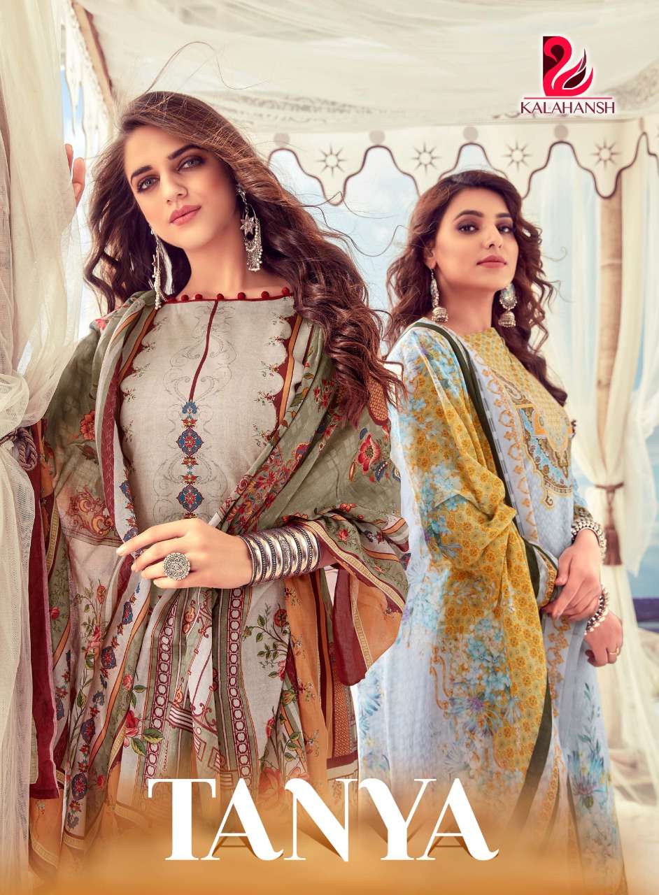 TANYA BY KALAHANSH 4001 TO 4006 SERIES BEAUTIFUL SUITS STYLISH FANCY COLORFUL PARTY WEAR & OCCASIONAL WEAR LAWN COTTON DIGITAL PRINTED DRESSES AT WHOLESALE PRICE