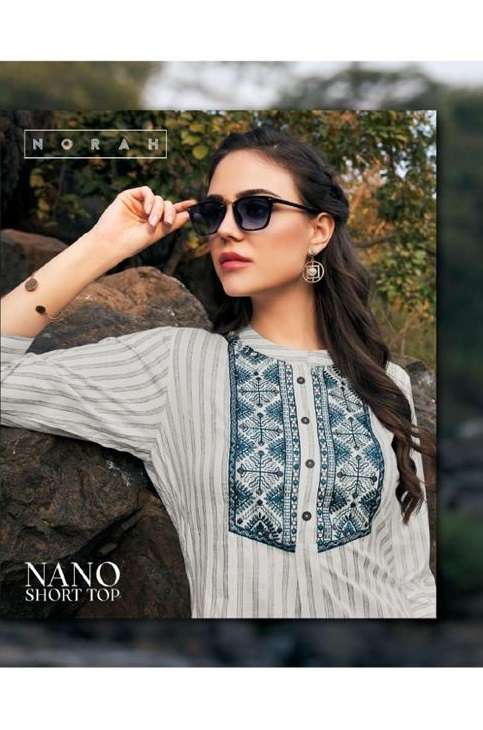 NANO SHORT TOP BY NEHA FASHION 2068 TO 2073 SERIES BEAUTIFUL COLORFUL STYLISH FANCY CASUAL WEAR & READY TO WEAR RAYON TWO TONE TOPS AT WHOLESALE PRICE