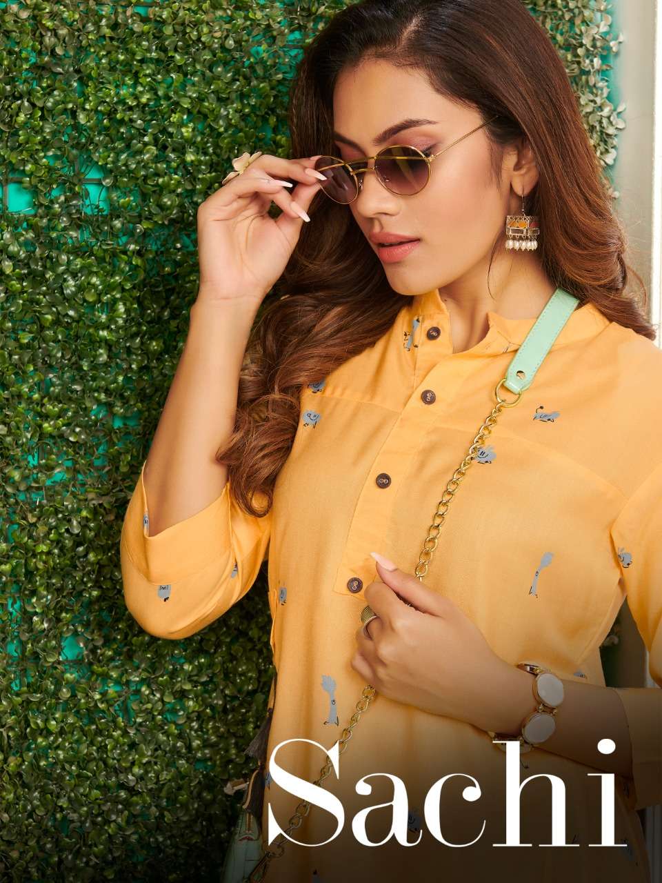 SACHI BY KAAMIRI 1001 TO 1004 SERIES BEAUTIFUL STYLISH COLORFUL FANCY PARTY WEAR & ETHNIC WEAR & READY TO WEAR PREMIUM RAYON COTTON PRINTED KURTIS AT WHOLESALE PRICE