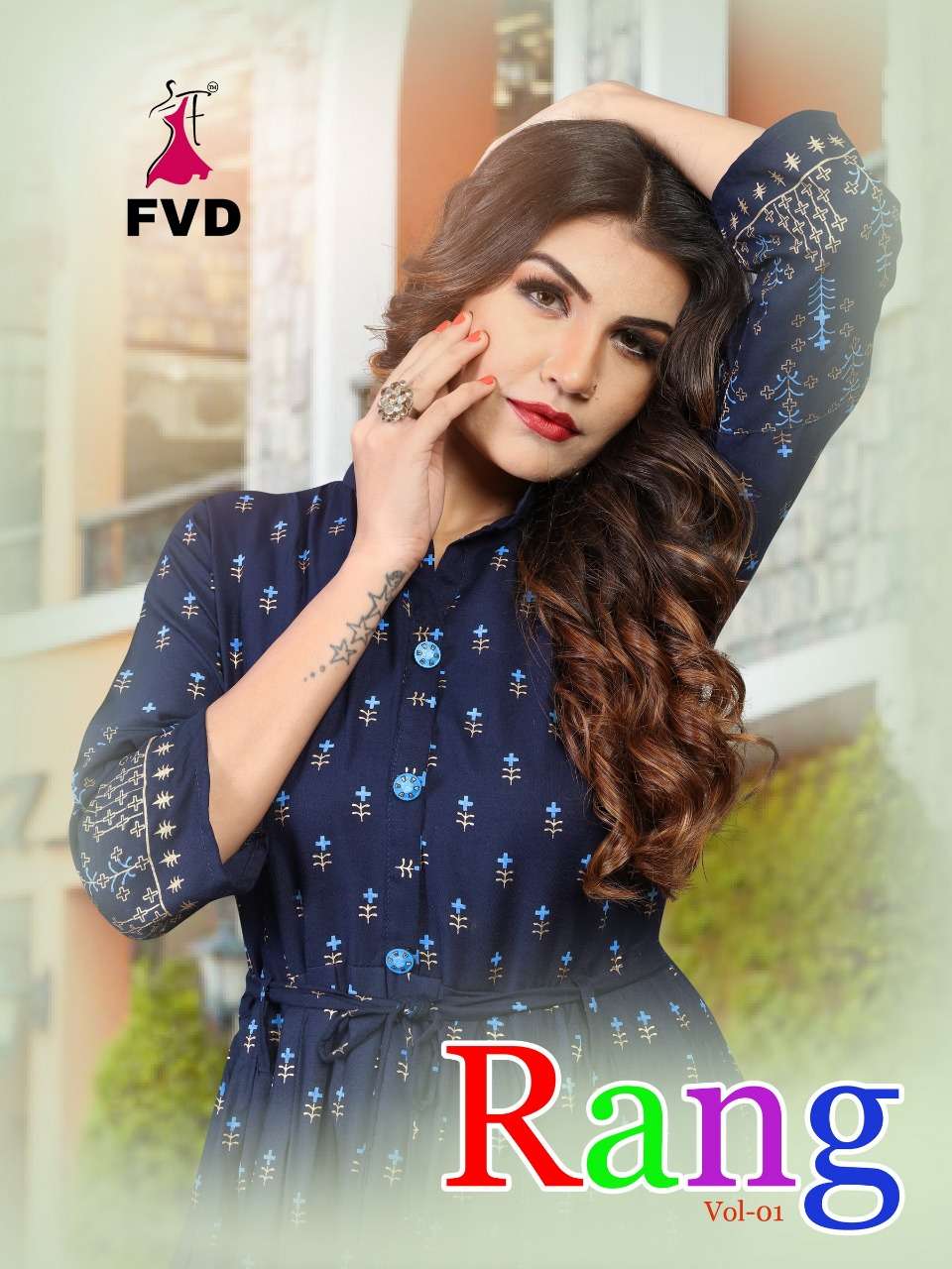 RANG BY FVD 01 TO 08 SERIES DESIGNER BEAUTIFUL STYLISH FANCY COLORFUL PARTY WEAR & OCCASIONAL WEAR RAYON 14 KG PRINTED GOWNS AT WHOLESALE PRICE