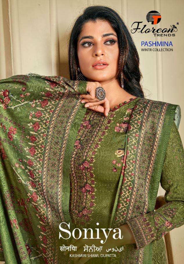 SONIYA BY FLOREON TRENDS 1001 TO 1010 SERIES BEAUTIFUL SUITS STYLISH FANCY COLORFUL PARTY WEAR & OCCASIONAL WEAR PURE DOBBY PASHMINA DIGITAL PRINTED DRESSES AT WHOLESALE PRICE