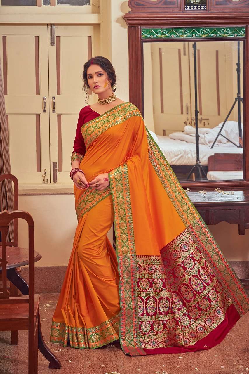 RANGOLI SILK BY RAJ YOG 1001 TO 1005 SERIES INDIAN TRADITIONAL WEAR COLLECTION BEAUTIFUL STYLISH FANCY COLORFUL PARTY WEAR & OCCASIONAL WEAR SOFT SILK SAREES AT WHOLESALE PRICE