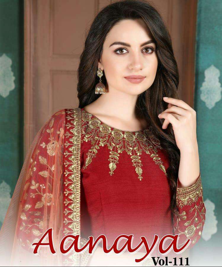 Aanaya Vol-111 By Twisha 1101 To 1104 Series Beautiful Anarkali Suits Colorful Stylish Fancy Casual Wear & Ethnic Wear Net Embroidered Dresses At Wholesale Price