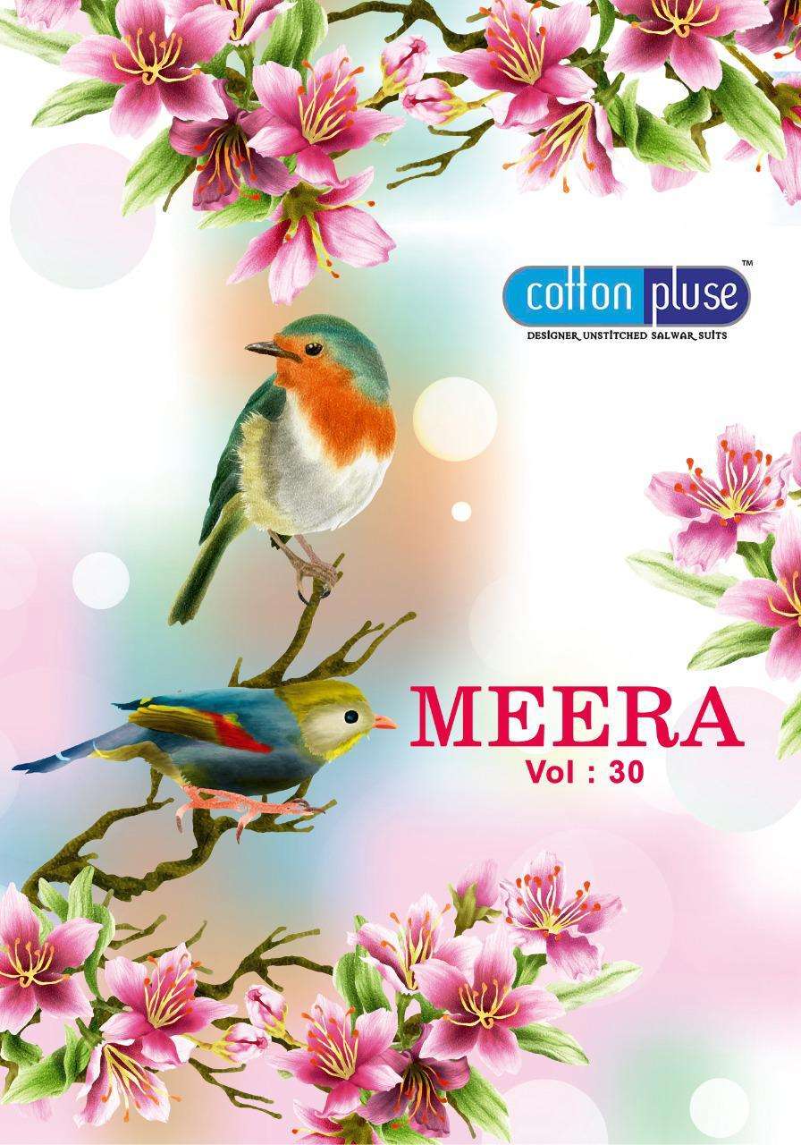MEERA VOL-30 BY COTTON PLUSE 3001 TO 3016 SERIES BEAUTIFUL WINTER COLLECTION SUITS STYLISH FANCY COLORFUL CASUAL WEAR & ETHNIC WEAR COTTON PRINTED DRESSES AT WHOLESALE PRICE