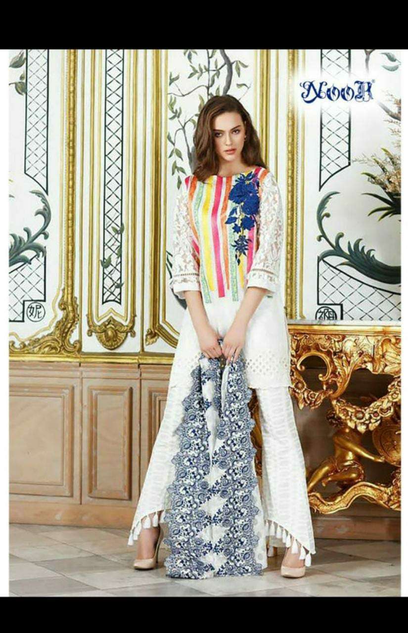 NOOR BY CHARIZMA DESIGNER PAKISTANI SUITS BEAUTIFUL FANCY COLORFUL STYLISH PARTY WEAR & OCCASIONAL WEAR PURE CAMBRIC COTTON WITH EMBROIDERY DRESSES AT WHOLESALE PRICE