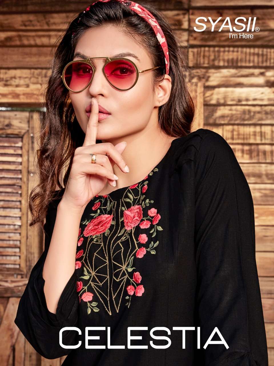 CELESTIA BY SYASII 1001 TO 1006 SERIES BEAUTIFUL COLORFUL STYLISH FANCY CASUAL WEAR & READY TO WEAR PURE RAYON SLUB EMBROIDERED TOPS AT WHOLESALE PRICE