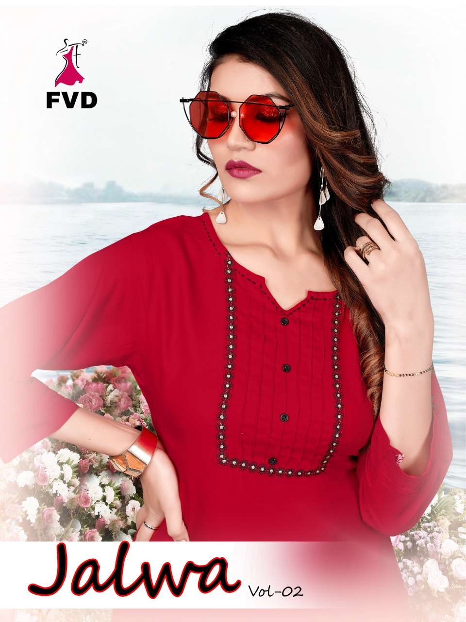 JALWA VOL-2 BY FVD 133 TO 138 SERIES BEAUTIFUL STYLISH FANCY COLORFUL CASUAL WEAR & ETHNIC WEAR RAYON WITH EMBROIDERED KURTIS WITH BOTTOM AT WHOLESALE PRICE